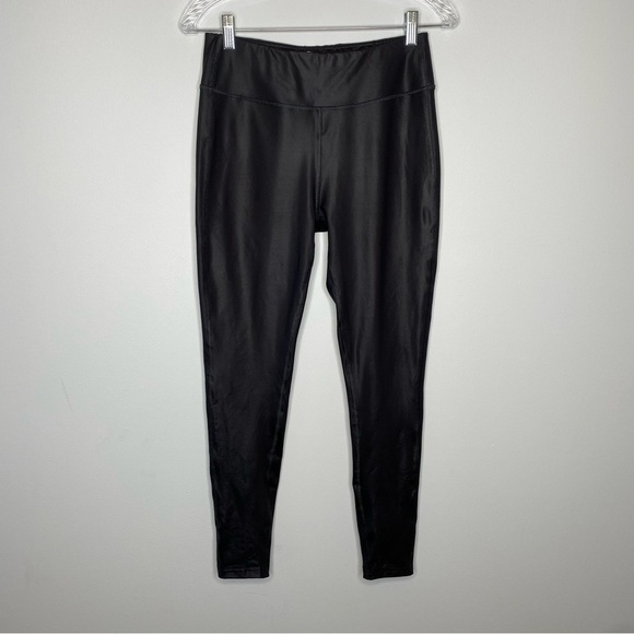 Athletic Works Black Soot Shine Leggings - Picture 1 of 8